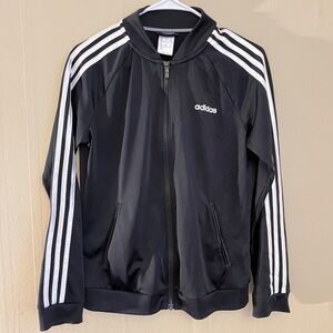 Adidas Originals | Classic Track Jacket | Black with White Stripes | Size Small